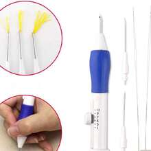 LAMYA 1 Set DIY Embroidery Punch Needle Kit With Storage Box, 50 Colors Threads, 9pcs Needles, Upgraded Embroidery Pen, Clothing Embroidery Needles, Sewing Tools (Random Color)