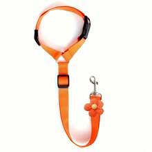 1Pc Pet Car Seat Belt Traction Rope, Car Cat And Dog Retainer, Retractable Car Safety Rope - hoa - Xem 17