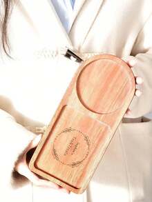 1pc Customized Wooden Tray - Elegant Design Perfect For Coffee Table Desserts, 1pc Personalized Customized Name Desktop Breakfast Plate, Afternoon Tea Tray, Unique Platter, Valentine's Day Gift, Cakes And Snacks | Ideal Choice For Restaurants And Kitchens,Delicate Romance, Perfect For Coffee Table Desserts, Cakes And Snacks, Ideal For Restaurants And Kitchens - Multicolor - View 10