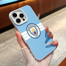 Funda para teléfono con el logo del Manchester City, compatible con  17,  16 Pro Max,  15 Pro Max,  13 y  12. Fabricada en TPU, ofrece protección contra caídas y golpes. Es una excelente opción para regalar a familiares, amigos, seres queridos, novios o novias, y también para Navidad.,fundas para celular,fundas de celular,funda de celular,fundas graciosas,fundas para celulares,fundas de ,fundas  11, 13,fundas para  14,case - Azul - Ver 1