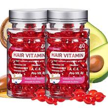 1pc Hair Serum 40 Capsules - No Rinse With Argan Macadamia & Avocado Oils - Vitamins A, E, Pro B5 - Conditioner For Women & Men - Pack Of 1 - Default - View 1