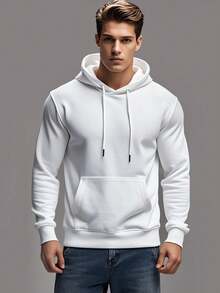 Red Roses In Frame Design Printed Premium Hoodies Mens Spring Autumn Winter Long Sleeve Coats Fashion Casual Clothing - White - View 3