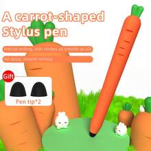 Creative Carrot-Shaped Handwritten Painting Touch Stylus Pen, Compatible With Apple, And Other Touch Screens Gifts For Mother, Family, Friends, Kids, Birthday, Holiday - Multicolor - View 2