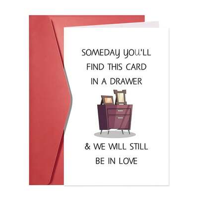 Funny Valentine's Day Card For Wife, Girlfriend, Husband & Boyfriend - "We're Still Madly In Love" | Romantic Anniversary Card, Sweet Birthday Card - Perfect Valentine's Day Gift-1PC