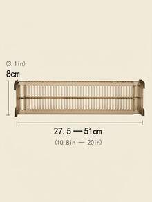 2个可调节抽屉分隔板，可伸缩塑料收纳整理盒，适用于衣物、内衣、袜子等，可垂直和水平组合使用，适用于厨房、抽屉、宿舍、卧室、橱柜、办公室等场所，节省空间，材质耐用，家居收纳，抽屉收纳 - 無色 - 查看 5