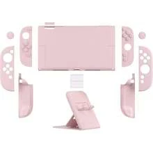 AWYYPlayVital Hard Case For Nintendo Switch 2 With Extra Stand And Thumb Grip Caps Split Design Dockable Protective Full-Body Shell Cover For Nintendo Switch 2 Solid Color Series Cherry Blossoms Pink - CherryBlossomsPink - View 2