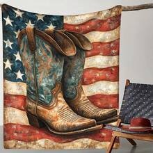 1PC 280gsm1pc American Deer Elk Camo Pattern Print Blanket, Cozy Fleece Throw Couch & Bed, Office Camping Travel Home Decor, Warm Comfort