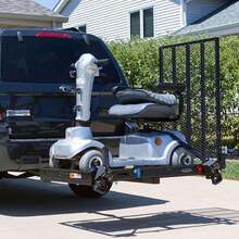 Steel Mobility Scooter & Wheelchair Carrier With Folding Ramp For Hitch Mount, High Capacity For Class III Or IV 2-Inch Receiver - 黑色 - 查看 5