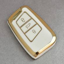 Phụ kiện móc chìa khóa/vỏ chìa khóa điều khiển từ xa màu xám titan cho xe Magotan, Passat B8, Superb, Kodiaq A7 - Xám - Xem 8