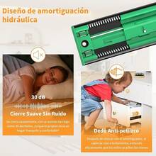 Rieles para Cajones, 50CM/20 Rieles Para Cajones Cierre Suave, 3 Secciones de Extensión Completa con Rodamiento de Bolas, Soporte Lateral Telescópico para Armario, Capacidad de Libras - Cierre Suave - Ver 7