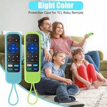 AWYY2 Pack Case For Roku - Silicone Remote Cover For  Hisense Roku TV - Sleeve Skin Smart TV Control Replacement Cover Case Glow In The Dark Green Blue - GlowGreenGlowBlue - Xem 5