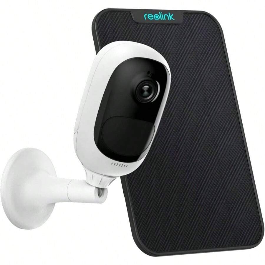 Cmara de  al aire libre inalmbrica batera recargable 1080P para vigilancia en el hogar, soporte de visin nocturna nube, PIR deteccin de movimiento, ranura, Argus Pro con panel - inicial - Ver 1