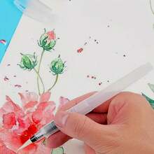 Yutiars 3/9/12pcs Watercolor Pen Set, Inkless, Refillable With Multiple Colors, Suitable For Professional Painting, Water-Based Pen Set, Storage Watercolor Pen, Soft Tip Watercolor Pen, Solid Watercolor Painting, Refillable - one-size - View 6