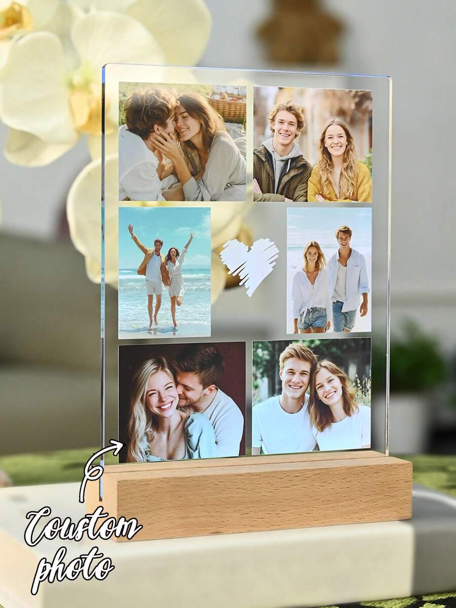 Customized Spotify-Themed Decorative Plaque, Personalized Gift, Customized Photo, Customized Gift, For Him, For Her, Customized Frame, For Boyfriend, Girlfriend, Couple, Wife, Women, Father's Day, Mother's Day, Anniversary, Birthday - 9 Large Rectangular Stands - Without Music+ - View 1