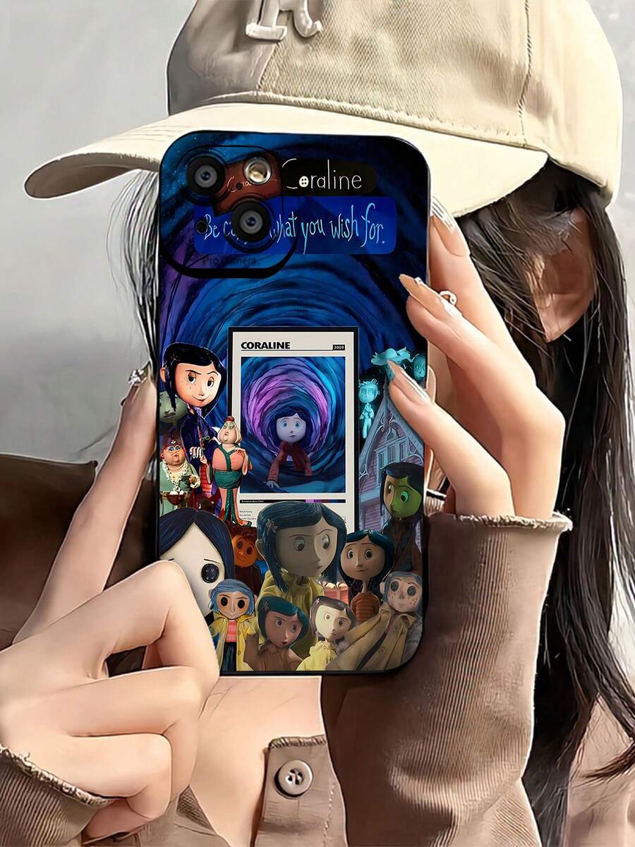 Funda para teléfono Characters Dreamscape Compatible con fundas para teléfonos 17 16 Pro Max 15 Pro Max 13 y 12 Fabricada en material TPU resistente a las manchas y a los golpes Un gran regalo para familiares, amigos, seres queridos, novios/novias y para Navidad - Negro - Ver 1