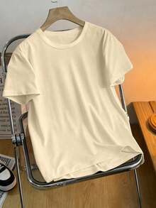 Camiseta de talla grande para mujer con estampado de coco, camiseta suelta de color cómodo con puesta de sol, camiseta de playa de vacaciones de verano de talla grande, camiseta de surf de verano, blusas, camisetas, verano para mujer, camisetas gráficas para mujer, blusas para mujer, camiseta de talla grande - Albaricoque - Ver 2