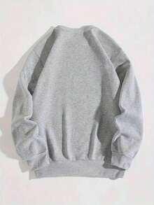 Long Sleeve Tops Women Basic Hoodie Sweatshirt Women Graphic Print CORALINEE Youth Modern Warm Cold Daily Use |   Good Quality |   Textura SuaveLoose And Comfortablelong Sleeve Tops Women - Gris - 查看 2