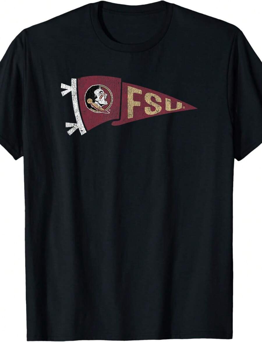 Florida State Seminoles Pennant Vintage Officially Licensed T-Shirt - Black - View 1