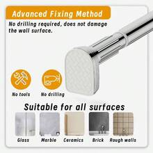 Shower Curtain Rods - Срібло - Переглянути 4