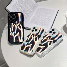 Funda de Teléfono a Prueba de Golpes con Diseño de Onda Crema, Adecuada para de la Serie X a 16, Perfecta como Regalo para Chicas. - Blanco - Ver 5