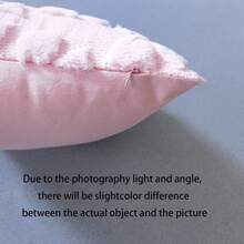 2 Stücke/1 Stück Plüsch bestickte herzförmige Kissenbezüge, geeignet für Heimdekoration, Wohnzimmer, Schlafzimmer, Sofa, ganzjährig - Pink - Übersicht 7