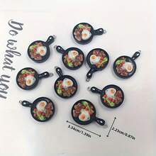 5/10pcs Heart-Shaped Egg Tray Charms - Suitable For DIY Earrings, Keychains, Resin Pendants, Jewelry Making, Craft Findings, Handmade Accessories | Optimistic Design | Durable Handcrafted, Egg Pendant Earrings - Egg Pot Pendant - View 2