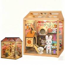 青少年DIY创意微型玩具 - DIY小屋、浴室、书房、卧室、桌面装饰 - 手工模型、小房间 - 圣诞礼物 - 彩色 - 查看 2