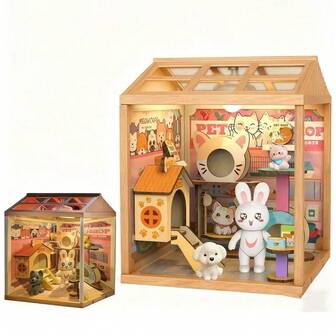 DIY Creative Micro Toys For Teenagers - DIY Cabins, Bathrooms, Study Rooms, Bedrooms, Desktop Decorations - Handmade Models, Small Rooms - Christmas Gifts