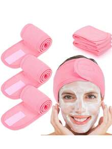 1pc Adjustable Elastic Spa Headband, Makeup Shower Wrap Towel, Sports Hair Band - Multicolor - View 2