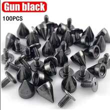 10/30/50/100 Sets DIY Cone Studs And Spikes Punk Metal Sliver Gold Double Cap Screwback Rivets Round Nail DIY Clothes Shoes Bag Collar Accessories