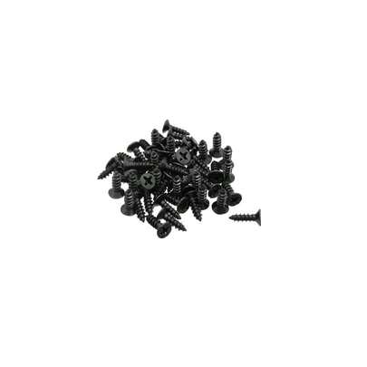 Biaungdo #6 X 1/2'' Black Oxide Coated Carbon Steel Flat Head  Wood Screw-(100 Pcs),One-Size,#6X1/2''