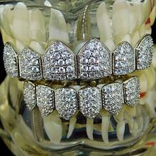 2pcs Gold Plated Crystal Rhinestone Tooth Jewelry Decals, Top & Bottom Teeth With Embedded Gems - Multicolor - View 6