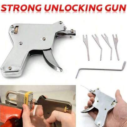 Uadme Locksmith Tool, Lock Picking Set, 6 Pieces Lock Pick Gun Locksmith Tool Door Lock Opener For Brass Padlocks, Antique Locks, Old Chinese Style Locks