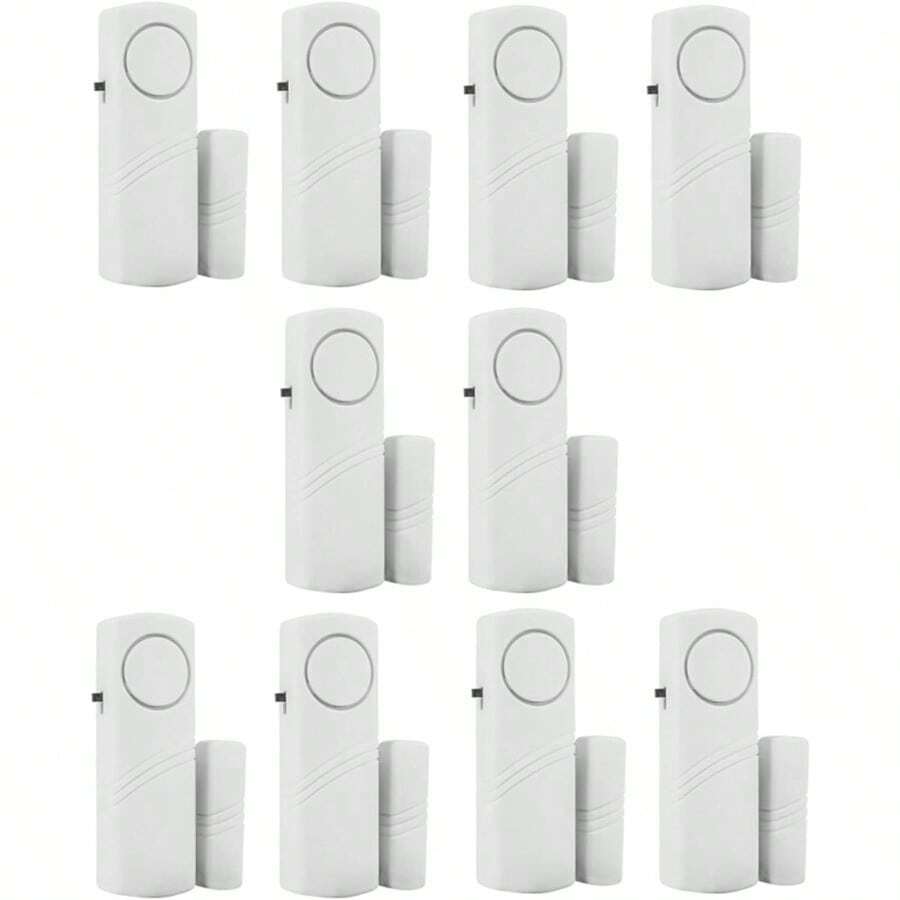 AWYYHIIXHC Personal Security Window And Door Alarm Bell Wireless Sensor Door Window Burglar Alarm Pack Of 10 - Gói 10 - Xem 1