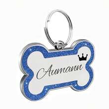 Dog Tags Engraved For Pets Personalized Dog Tag With Any Name & Text Dog Collar Custom Glitter Dog Name Tag Bone Dog ID Tag For Puppy Pets,Customized Pet Collars, Leashes & Harnesses - Crown - View 12