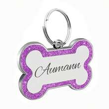 Dog Tags Engraved For Pets Personalized Dog Tag With Any Name & Text Dog Collar Custom Glitter Dog Name Tag Bone Dog ID Tag For Puppy Pets - No Pattern - View 11