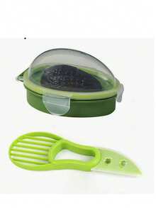 2件套牛油果保鲜盒 - 防漏密封容器带盖，易于使用的牛油果切片器，水果储物盒，经久耐用，适合户外活动、露营、居家和旅行 - 彩色 - 查看 6