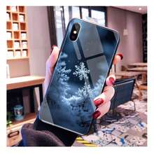 Funda de teléfono de vidrio con copo de nieve de Navidad de invierno compatible con  17 Pro Max Air 17 16 15 14 13 Pro Max 15 16 Pro 15Plus, funda compatible con  17, funda de  17 Pro, funda de  17 Pro Max - BL259220159 - Ver 13