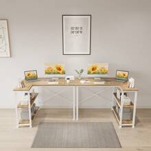 White Height Adjustable Desk 160 X 75 Cm Electrically Adjustable L-Shaped Desk With Memory Control, Ergonomic Game Table With Cup Holder, Hook. - Beige - View 4