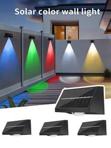 2/4/8pcs Outdoor Wall Lights, Solar Lights, Underwater Lights, Underwater Lights With RGB Color Changing Mode. They Can Be Used For Holiday Decoration, Creating A More Charming And Romantic Atmosphere. - Color Light - View 2