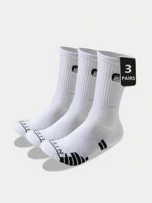 1/3 đôi tất nam, tất nén, tất thấm hút mồ hôi, thoáng khí, tất thể thao bóng rổ, đạp xe, chạy bộ, tất khăn, tất cao đến đầu gối có độ đàn hồi cao - Nhiều màu - Xem 13