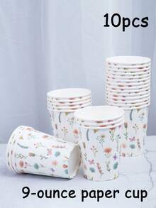 The Butterfly Flower Themed Disposable Paper Tray Set Includes 9-Inch And 7-Inch Paper Cups And Napkins. Suitable For Various Occasions Such As Clubs, Parties, Picnics, Weddings, Family Banquets, And Party Supplies. It Is Also Suitable For Kitchen And Dining Room Decoration, As Well As Party Decoration. This Is A Set Of Reception Paper Plates And Disposable Tableware. It Is Specifically Designed For Weddings And Parties - Multicolor - View 13