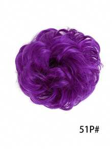 Messy Bun Hairpiece Elastic Wavy Curly Bun Elastic Hair Extension Synthetic Hairpiece Suitable For Women Girls