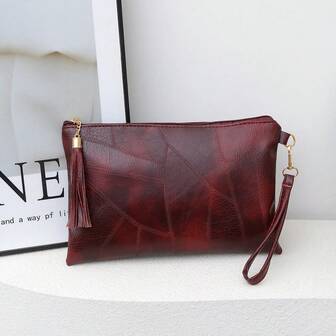 Leopardmönstrad väska för kvinnor 2025 Ny höst- och vintermode Mångsidig kuvertväska Casual västerländsk stil Retro mobilplånbok