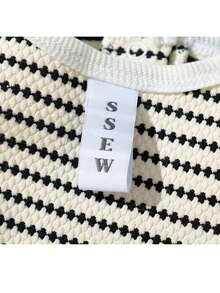 1 件简约保暖波尔卡圆点提花针织背心，适合小型/中型犬和猫，秋冬宠物服装 - 黑與白 - 查看 6