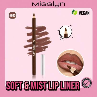  Chì kẻ môi MISSLYN Silky Lip Liner Pencil, dễ sử dụng, màu sắc lâu trôi, kẻ viền chính xác, không lem, thiết kế dạng chì gỗ, hình dáng cổ điển, đầu chì mềm và chắc, dễ dùng cho người mới bắt đầu, có nhiều màu son.