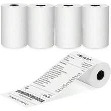 5 Rolls 2 1/4x 50 Thermal Receipt Paper Rolls, POS Cash Register Paper Rolls, 2.25x50ft Long Per Thermal Paper Receipt - 2 1/4" X 50' + 5 Rolls - View 2