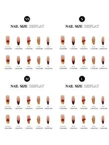 10片樱桃金酒红色蝴蝶结水钻亚克力按压式美甲贴片，可爱中号樱桃棺材形/椭圆形假指甲，法式美甲，DIY美甲用品，可重复使用，含果冻胶和指甲锉，日常、情人节、新年必备 - 酒紅色 - 查看 8