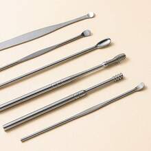 6pcs A Six-Piece Portable Ear Pick Set For Home Use, Including A Spiral Spring Ear Cleaning Tool, Ear Cleaning Kit, Ear Pick, Earwax Removal Kit, Earwax Remover, And Ear Scraper/Washing Tool.Ear Cleaning Kit,Ear Cleaner,Ear Wax Remover,Travel Essential,Travel Accessories,Travel,Stocking Stuffers For Adults,Limpiador De Oídos, - 隨機 - 查看 3