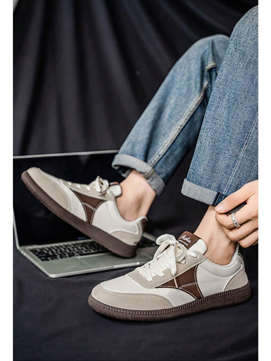 zapatos hombre tenis para hombre>caballero Zapatos casuales cómodos para hombre, zapatos deportivos casuales de suela blanda para hombre, zapatos para correr transpirables, livianos y cómodos, adecuados para el ocio diario, viajes, escuela, deportes y carreras casuales. - Caqui - Ver 1